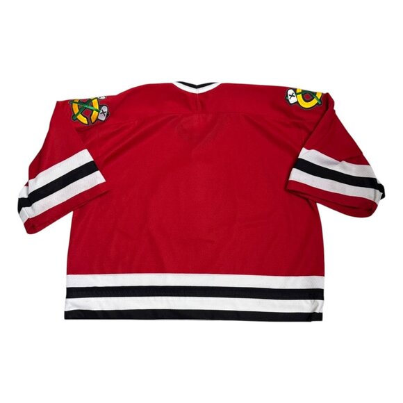 CHICAGO BLACKHAWKS Short Sleeve CROPPED Vintage 90s NHL Hockey Jersey Womens XL - Picture 3 of 7